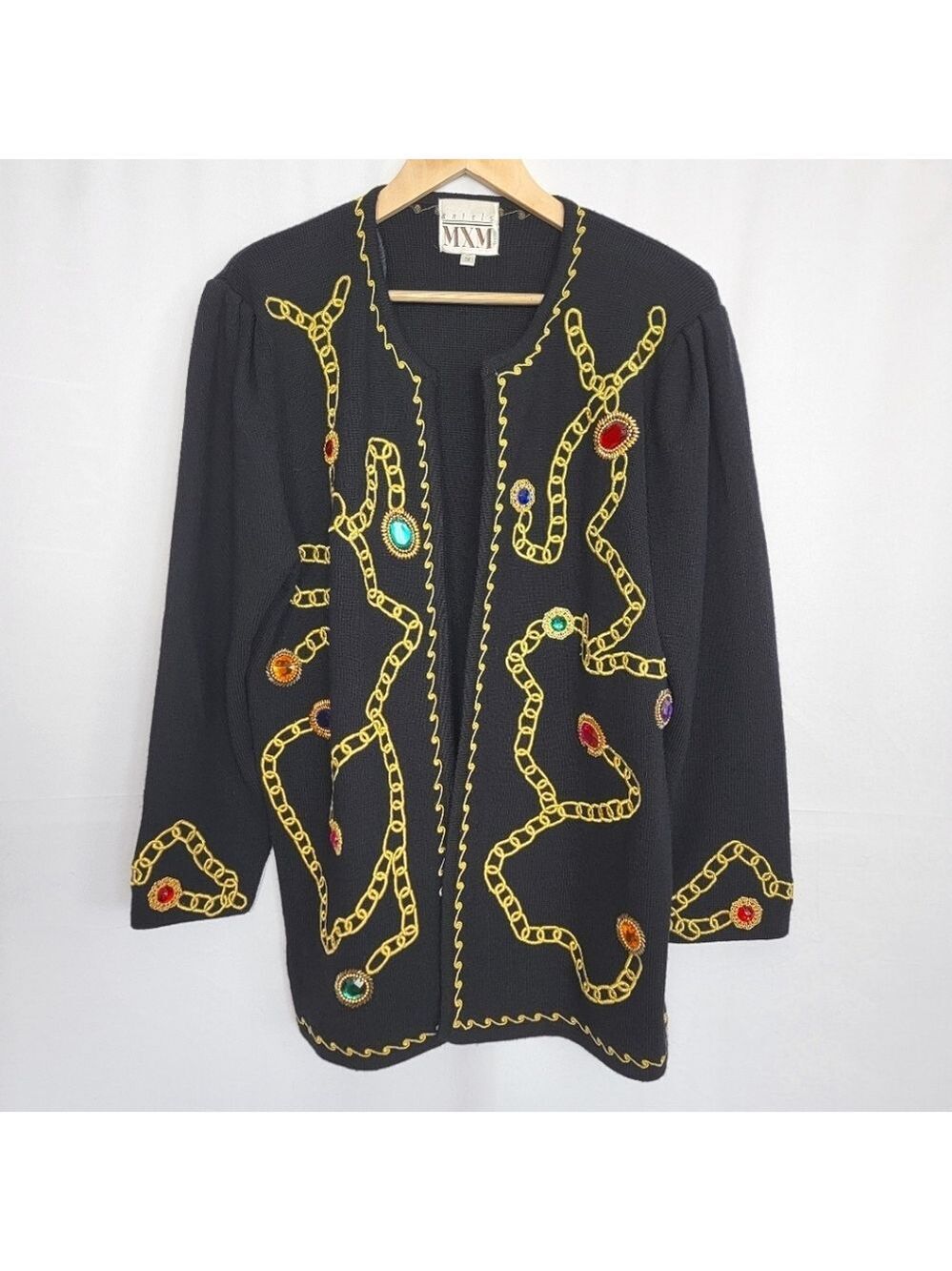 Antels MXM Black Jacket with Gold Embellishments #3009